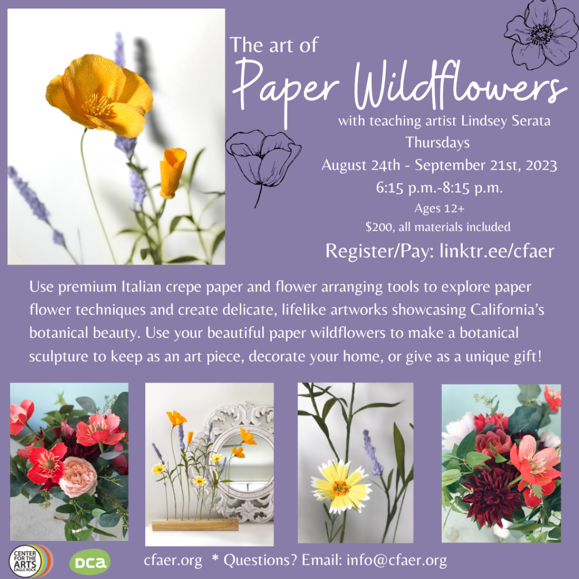 The Art of Paper Wildflowers Workshop