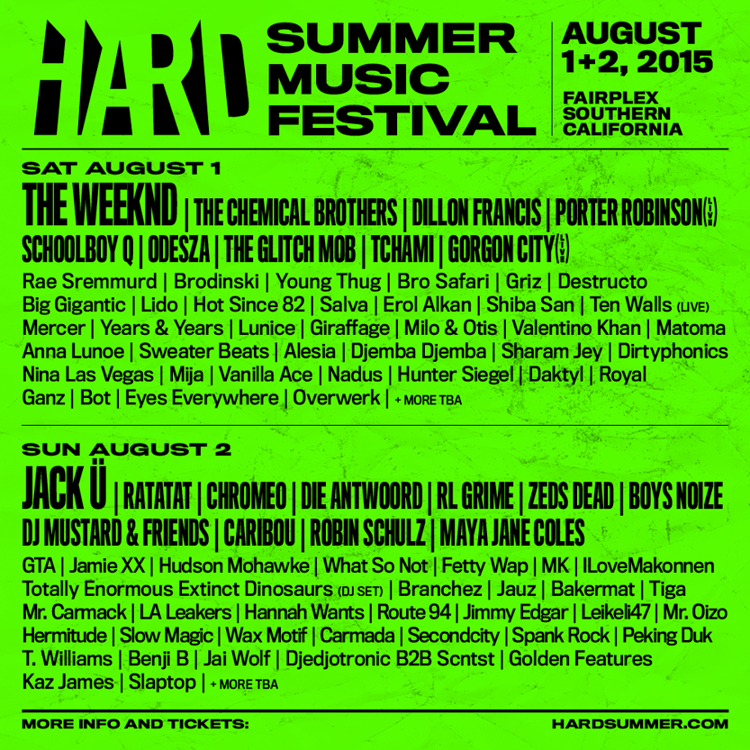 HARD Summer Music Festival Announces 2015 Lineup